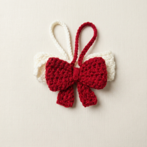 white and red bow